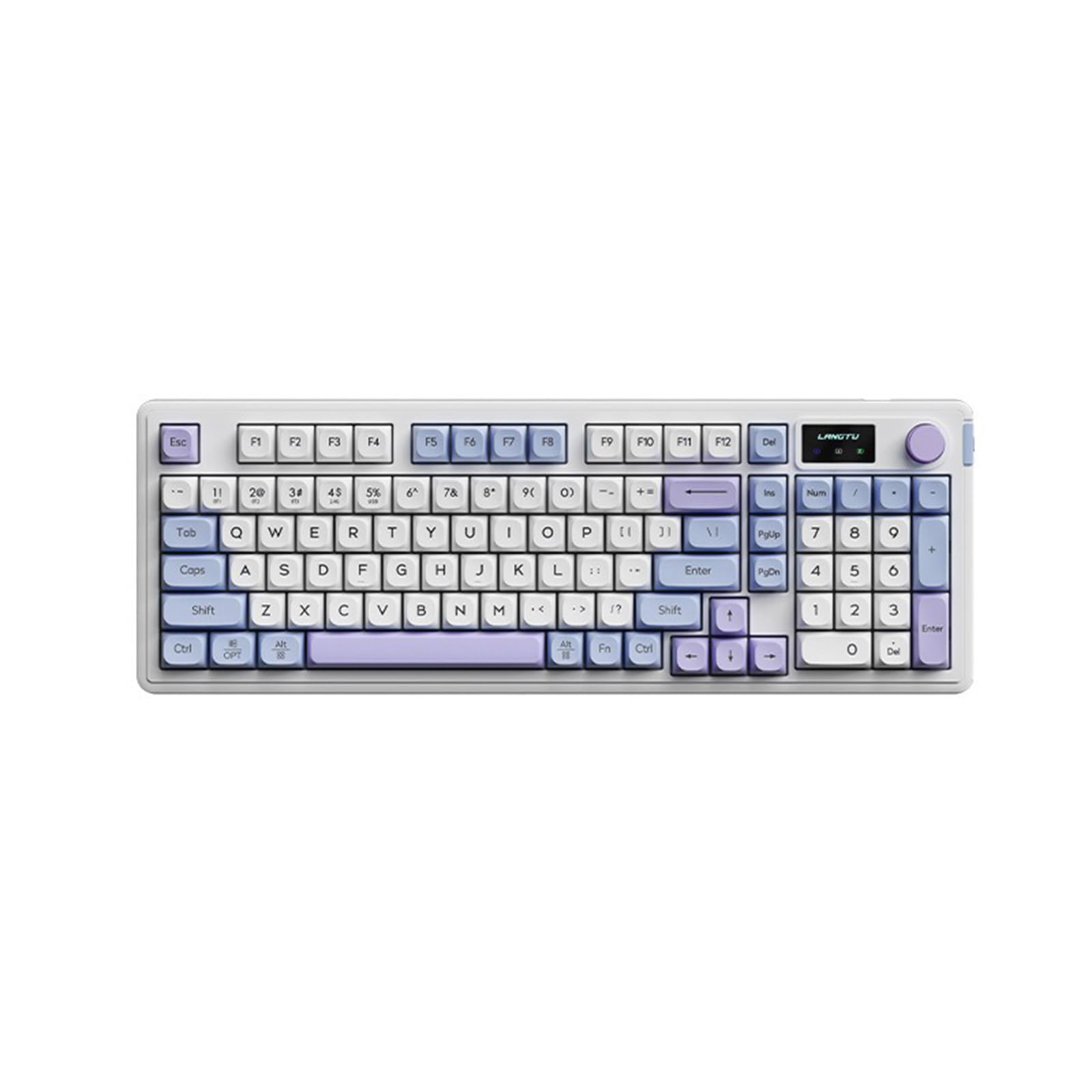 

HOGREL L98 Gaming Keyboard with Crater Architecture MuteMute Wireless Keyboard Ripple Mode 2.4G bluetooth5.1Type-C Color Screen 4000mAh Gasket