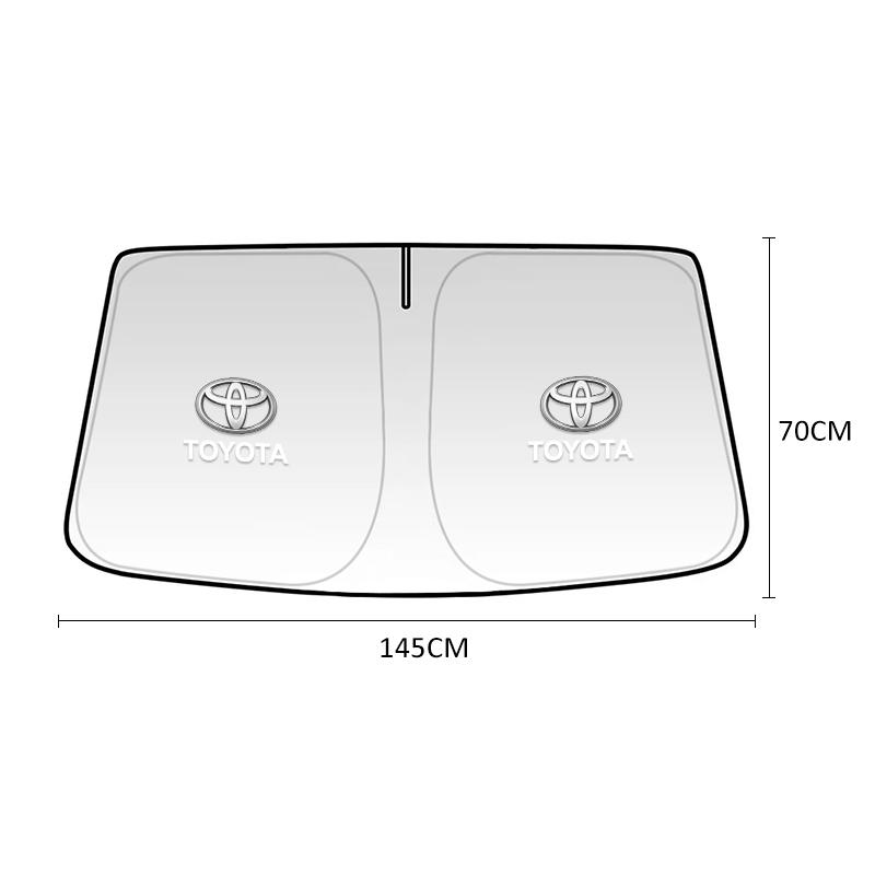 Foldable Titanium Silver Car Windshield Heat Insulation Sun Shade For Toyota Hilux Corolla RAV4 Camry Highlander Yaris Cross Pra