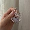 Trendy Simple Fan Shape Dangle Drop Earrings Hook For Women Vintage Fashion Jewelry Accessories New Year Gift Party