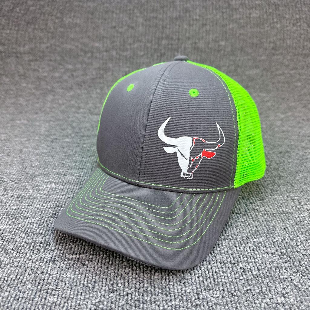 2026 Bull Head Print Breathable Mesh Hats Summer Richardson Truck Driver Hat Men Women Outdoor Baseball Cap Fishing Peaked Caps