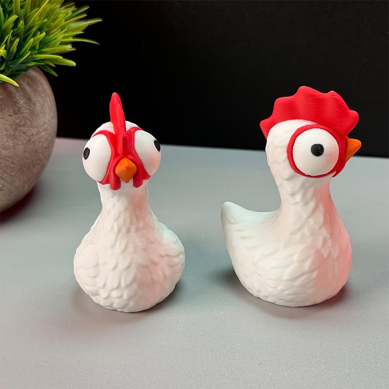 3D Printed Hen Statue Chicken Figurine Animal Sculpture Indoor/Outdoor Home Or Car Ornament Perfect Gift