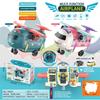 Multifunctional Educational Airplane Toy with Lights, Music, Driving Simulator, and Piggy Bank for Kids