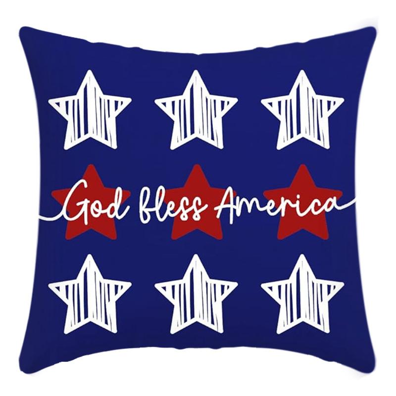 New Independence Day Cushion Pillow Cover Nordic Linen Pillow Cover