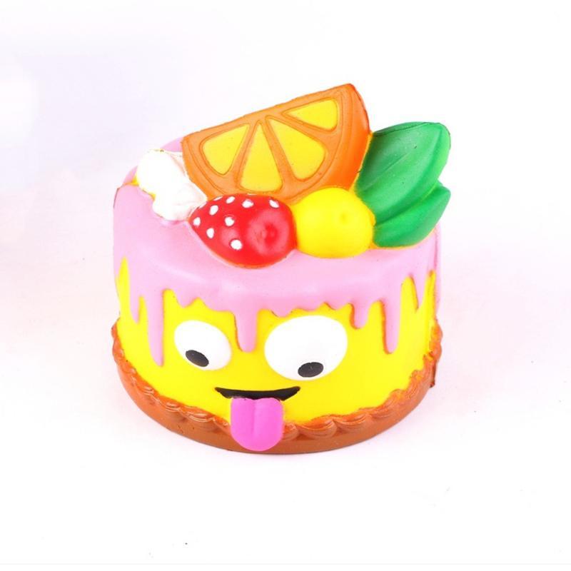 Soft Non-Toxic Strawberry Cake Squeeze Toy Simulated Food Stress Relief Fidget Toy for Boys Girls Birthday Gift