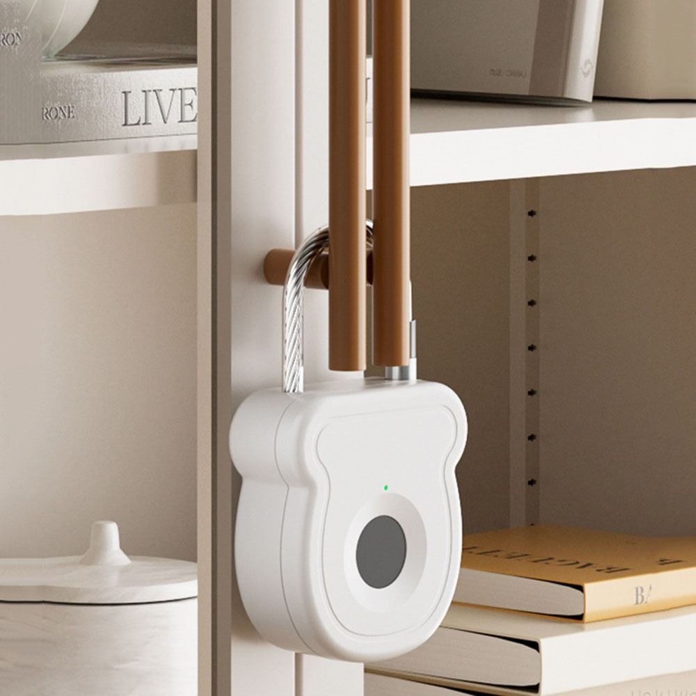 ABS Fingerprint Lock Keyless Door Lock Portable Smart Padlock