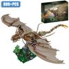 MOC Creative 886pcs Magic Animal Moutain Dragon Building Blocks Bricks Set DIY Magical Dragon Model Kits Toys For Children Gifts