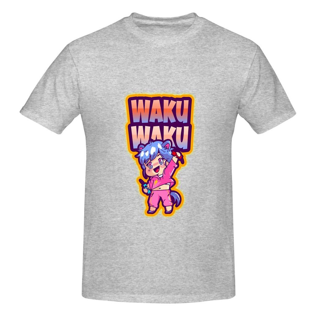 Waku Waku Gaming Design Retro Hong Kong Style Tshirt Fresh And Simple Original Short Sleeve
