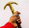 Walking Stick Ship Anchor Brass Handle Wooden Nautical Style Foldable Cane
