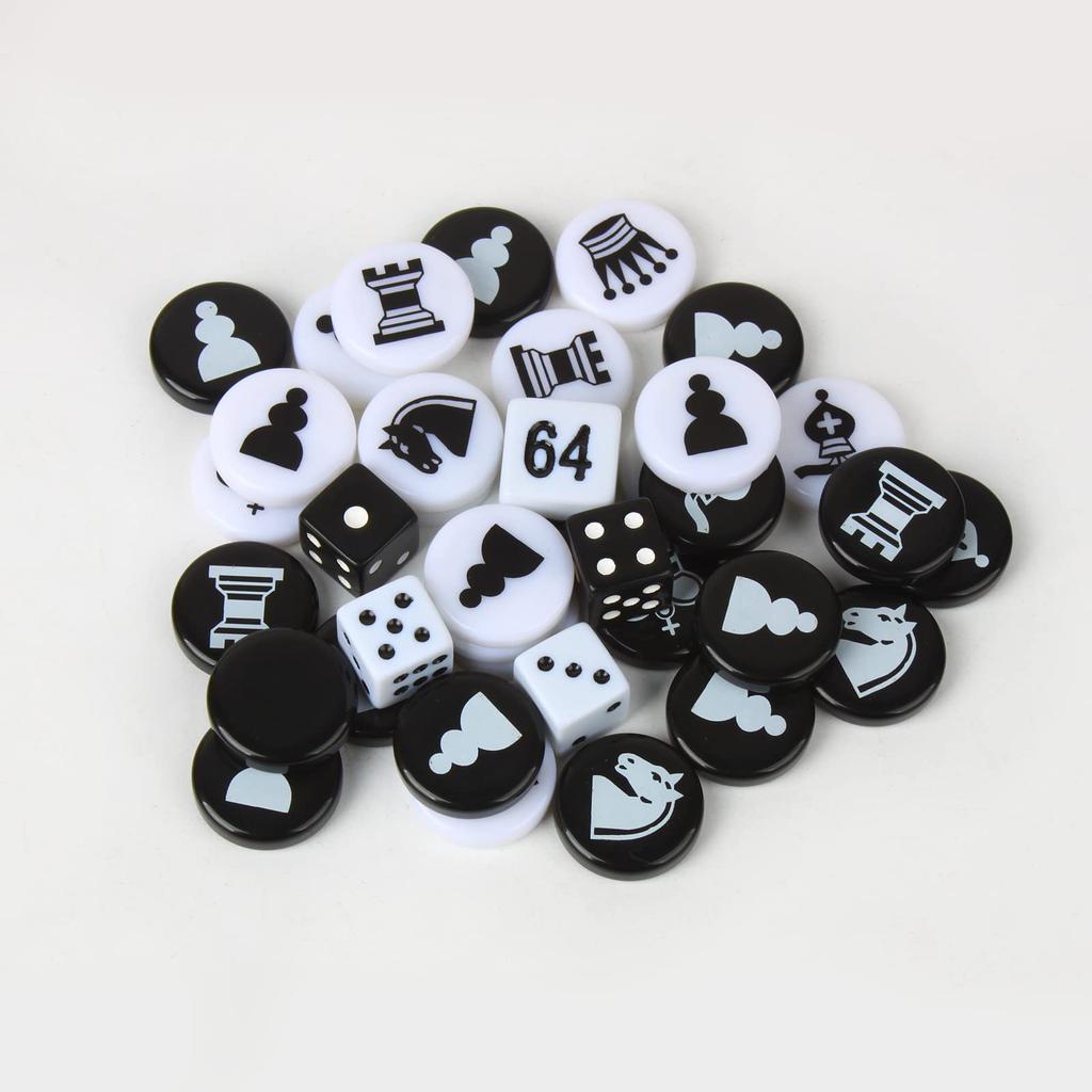 Andux Rollable Chess and Board Dual-Use Set, Backgammon, Game, Microfiber, Portable, PGSLQ-01 (Brown)