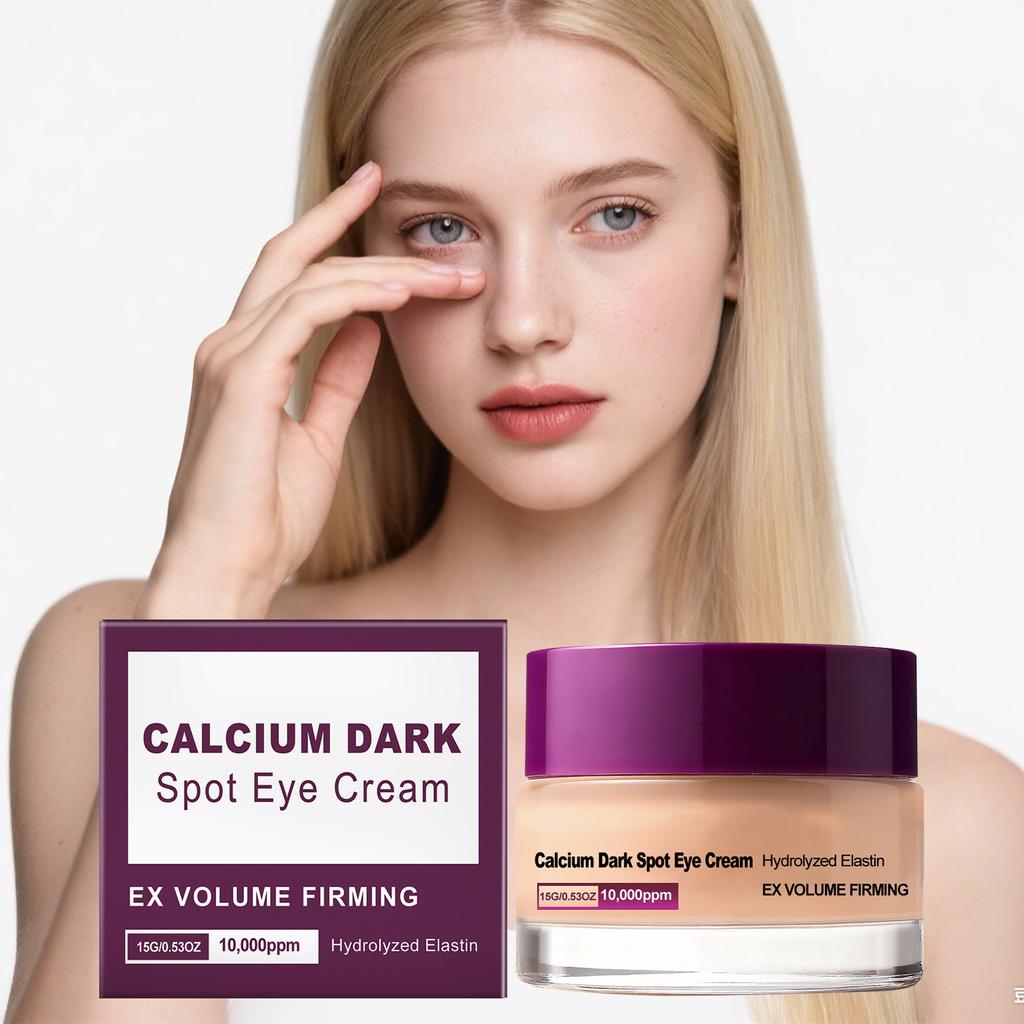 Calcium Dark Spot Eye Cream - 10000ppm Hydrolyzed Elastin EX Volume Firming Anti-Aging Moisturizing Eye Care Treatment for Wrinkles & Dark Circles