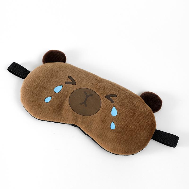 The Soft Short Plush Cartoon Sleep Eye Mask Has A Cute and Eye-catching Design Closely Blocking Light and Blocking Out The Light