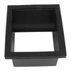 Black Rubber Coffee Knock Box Stainless Steel Bottomless Knock Box  Commercial Coffee Shop
