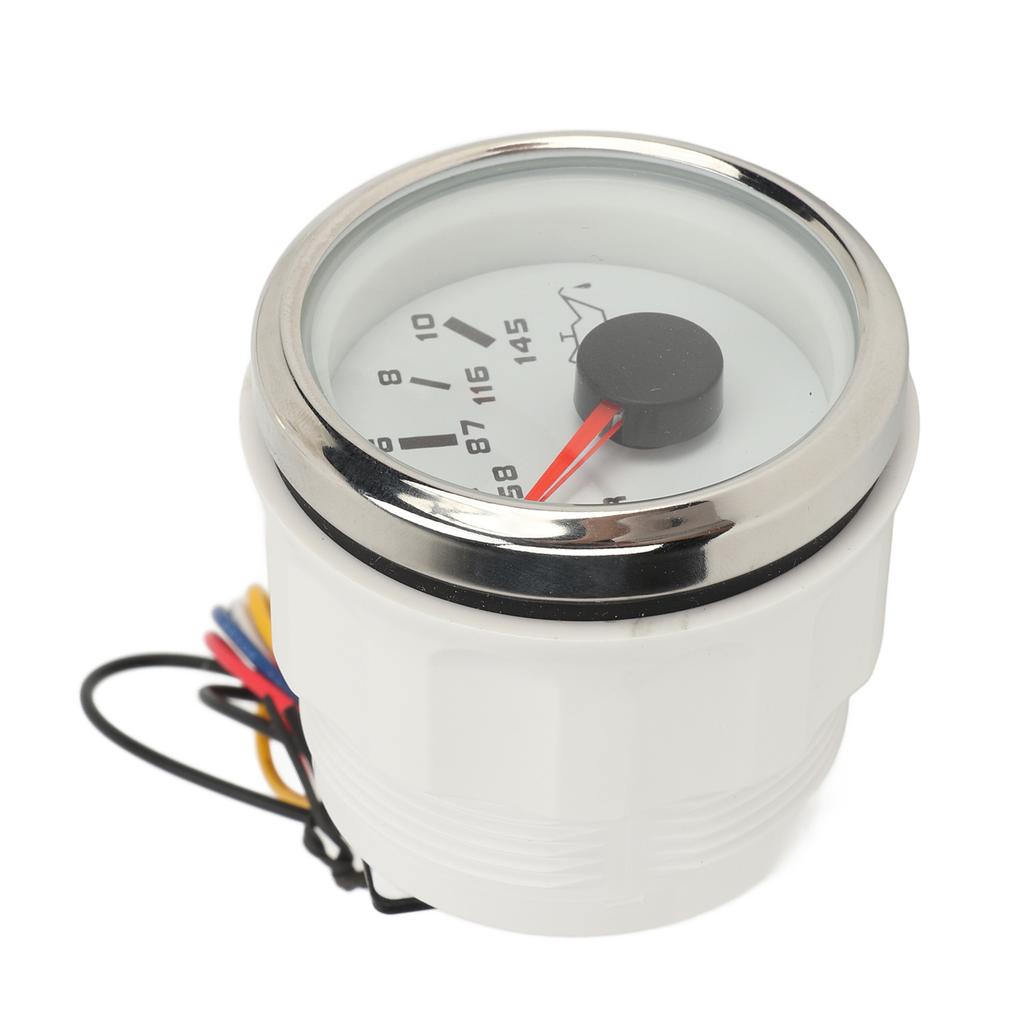 52MM Oil Pressure Gauge White Dial Silver Bezel DC 9‑32V 0‑10Bar CAN Bus Oil Pressure Meter for RV Yachts Boats