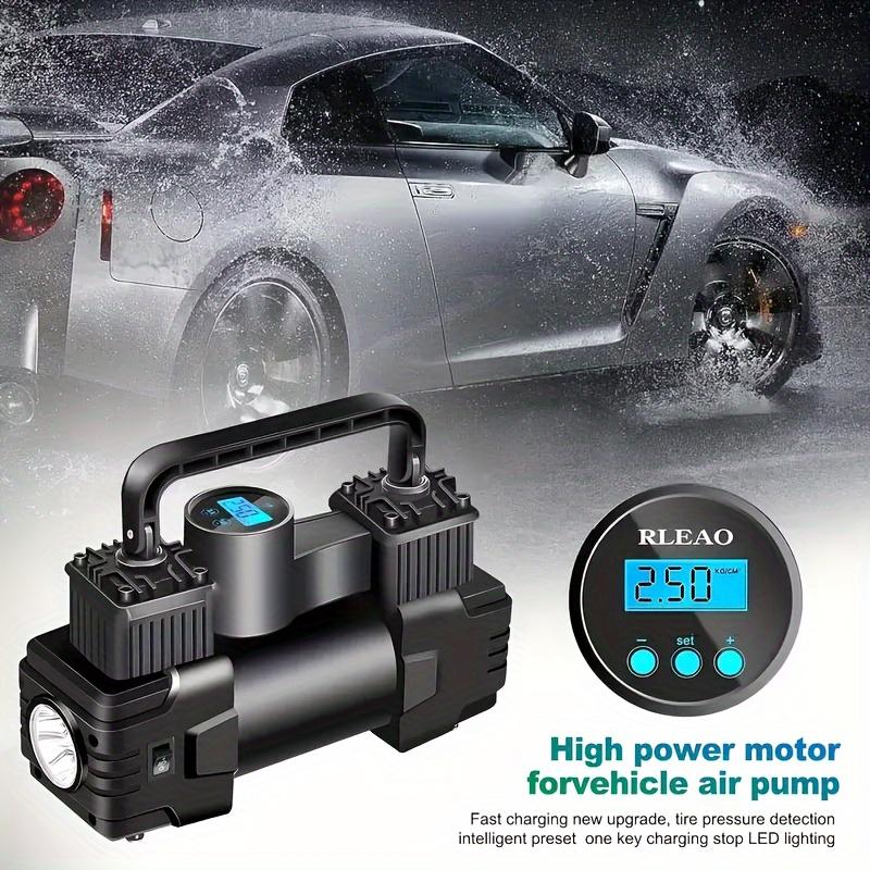 12V 150 PSI Air Compressor Tire Inflator Portable Powerful Dual Cylinder Air Pump, Used For Car Tires, Car Accessories, Automatic Tire Pump