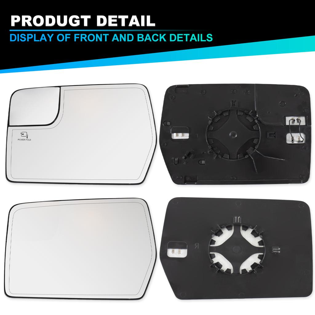 Door Rearview Mirror Lens Heated Rearview Mirror Glass For Ford F150 2011-2014 4L3Z-17K707-DB 4L3Z-17K707-DA BL3Z-17K707-E