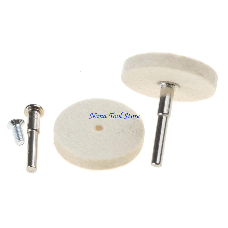 31GJ 50mm 2"Compressed Wool Fabric Disc Polishing Buffing Pads for Fine Polishing