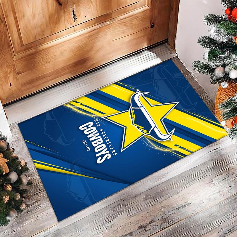 Tappeto in Cristallo di Velluto North Queensland Cowboys Morbido Anti?Tappetino Antiscivolo Comodo per Casa Soggiorno Camera da Letto Tappeto Decorativo