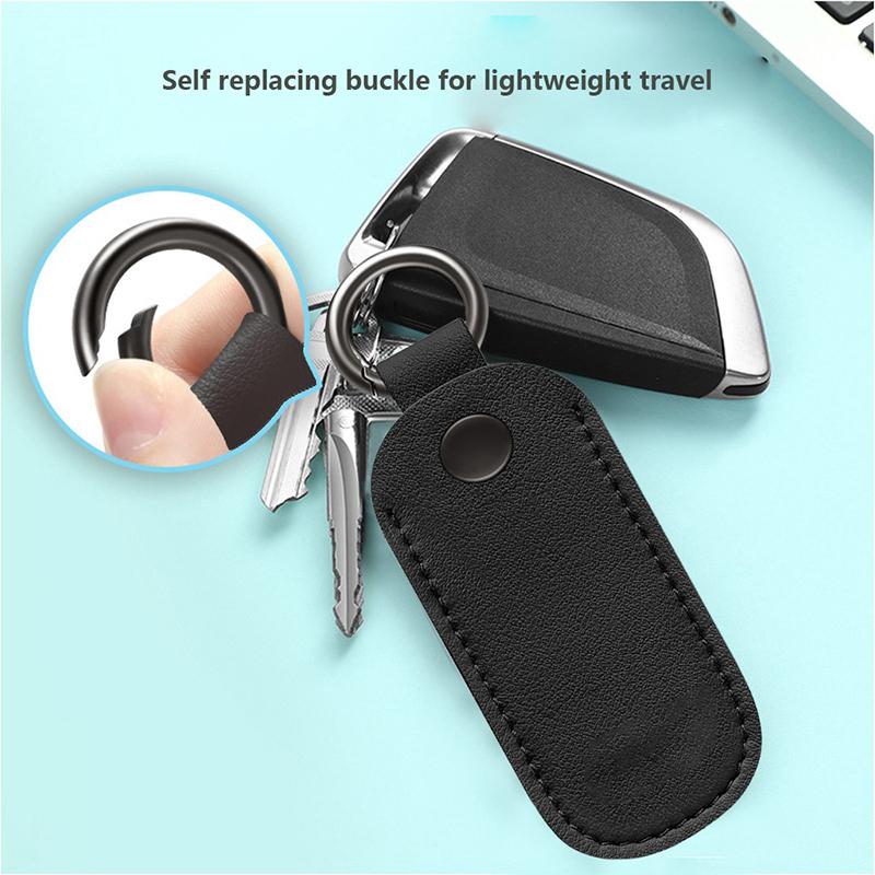 Kožené pouzdro na U disk s kroužkem na klíče, taška na USB flash disk, ochranný obal na flash disk, pouzdro na paměťovou kartu