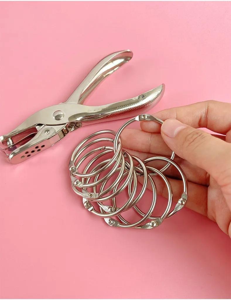 20pcs Iron Ring Loose Leaf Ring Binding Iron Ring Card Ring Iron Ring Loose Leaf Binding Ring Punching Binding Circular