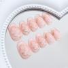 24pcs Oval Fake Nails Cat Eye Edge Press On Nails Manicure False Nails  Women
