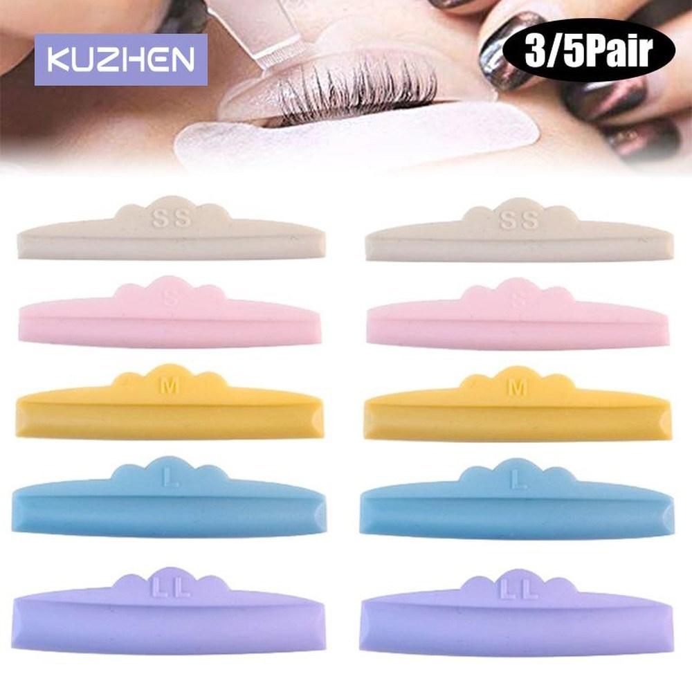 Pad Curl Silicone Eyelash Comb Curler Lifting Pair Perm Extension Eye Kit 3/5/10 Accessories Clean Brush, 3pairs