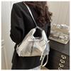 Retro Large Capacity Soft Leather Tote Bag With Knot Casual Double Shoulder Bag Trendy Sle Women'S Handbag