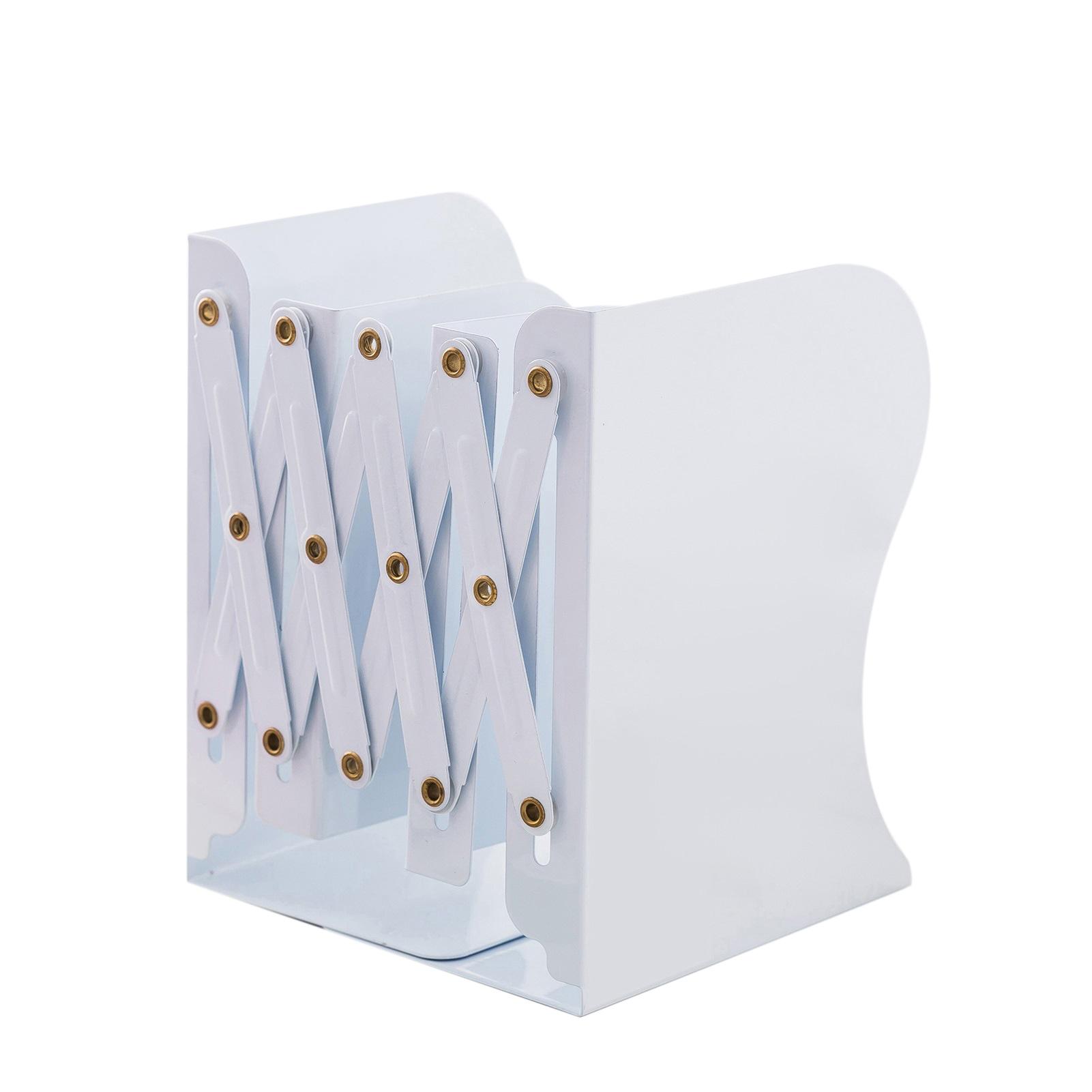 Книжные подставки Выдвижные Гибкие Большого размера Без наклейки Металлический материал Офисная Подставка для книг для стола White