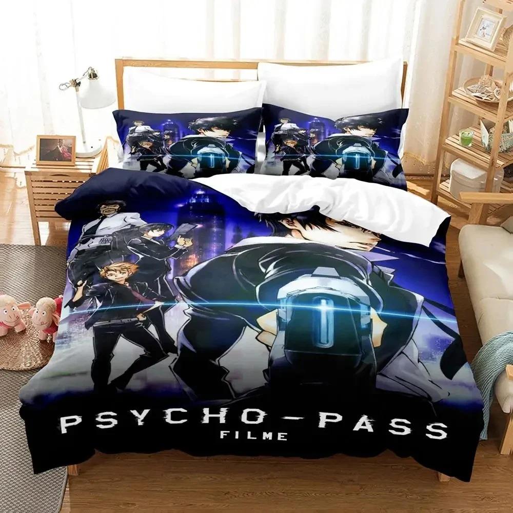 Comfortable Classic King Queen Anime Psycho Pass 3D Bed Size Boys Adult Quilt Comforter