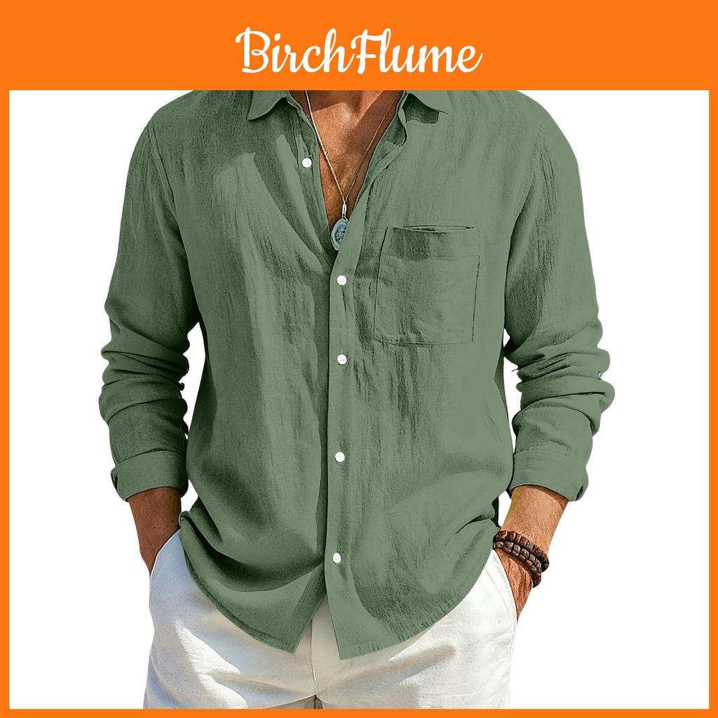 Casual Mens Cotton Linen Cardigan With Multiple Pockets For Summer And Fall Wear