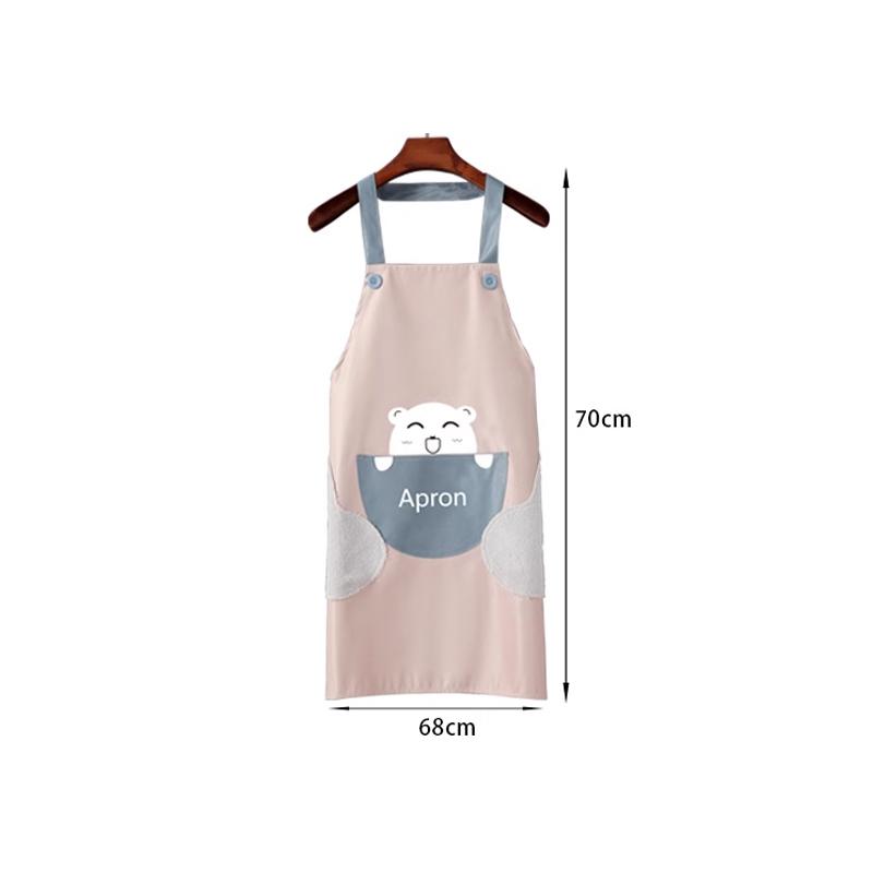 Kitchen Household Apron Anti-Fouling Hand-Wipeable Apron Stain-Resistant High-Looking Dining Apron Oil-Proof
