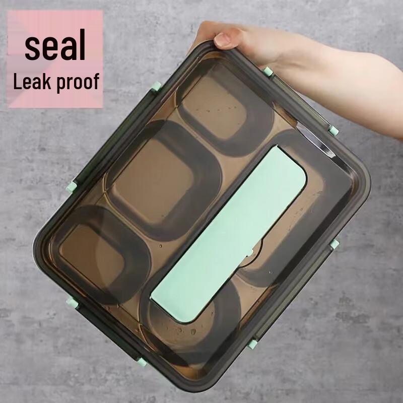 304 Stainless Steel Multi-Compartment Sealed Bento Box