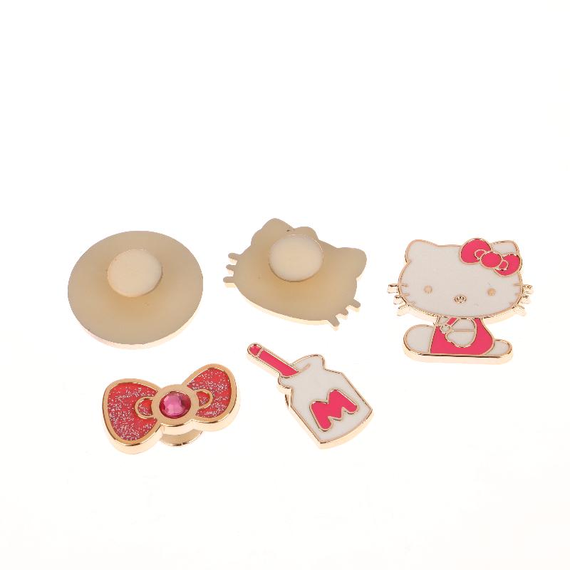 10Pcs/Set Kawaii Hello Kitty Shoe Charm Cute Cartoon Kt Cat Shoes Decoration Diy Detachable Shoes Buckle Shoe Accessories Gifts