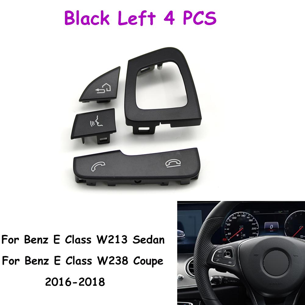 

RHD W213 Sedan W238 Coupe Car Multifunction Steering Wheel Left Right Volume Control Switch Button Cover For Benz E Class RHD-Black Left