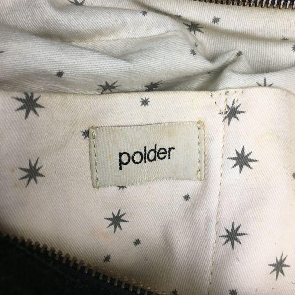 polder Shoulder Tote Bag Black with Lame Effect(USED)