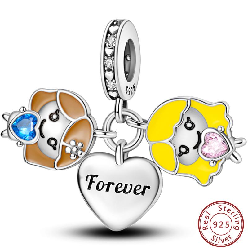 Copper Sincere Emotions Multiple Styles Heart-Shaped Romantic Charms Beads 3Mm Diy Fine Jewelry Making