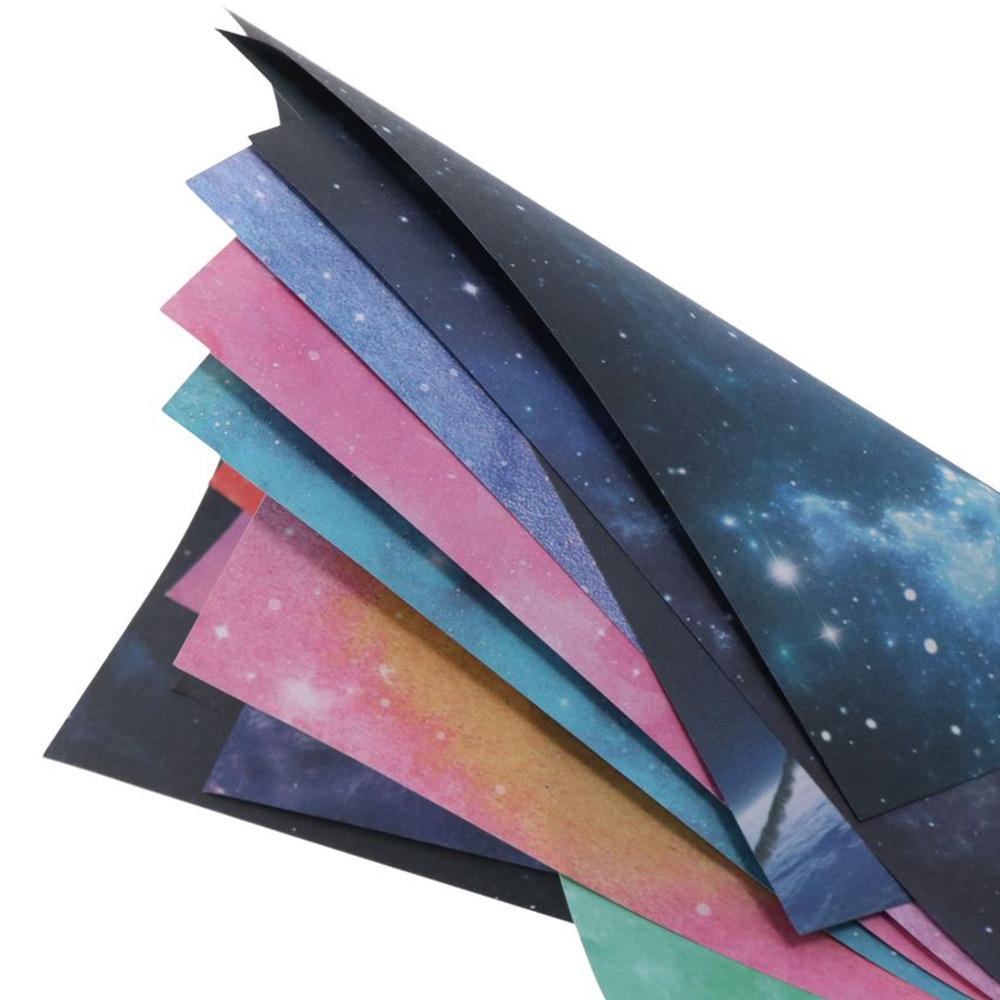 6x6 Inches Galaxy Origami Bright Colors Double-sided Printing Outer Space Origami Sky Galaxy Origami Traditional Pattern