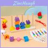 Wooden Kids Fruit Themetoy With Colorful Geometric Shapes For Cognitive Skills Building