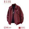 Medm Beprp Year of Fate Wine Red Lapel Jacket Boys Handsome Motorcycle Clothing Deconstruction Design Windcheater