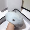 Autumn and Winter Women Beret Angola Rabbit Fur Beret Female Warm Octagonal Hat Fashion Painter Hat  High-quality Cap