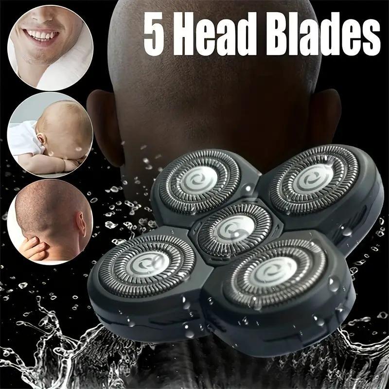 1PC Head Shaver Replacement Heads, 5 Head Bladess Electric  Replacement Head for Men