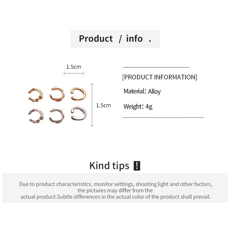 3 Stuks Onregelmatige Clipoorbellen voor Vrouwen Prachtig Geometrisch Rond Oor Cuffs Set Trendy Simpel Punk Vintage Veelzijdige Sieraden Cadeau