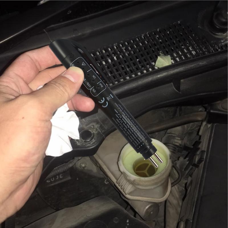 Car Brake Fluid Tester Brake Oil Moisture Analyzer Oil Moisture Analyzer With 5 LED Indicators Auto Brake Diagnostic Checker