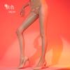 Side Hollow Seamless Crotch Stockings Buckle Type Aurora Oil Bright Sexy Black Silk Temptation Thin Red Edge Suspender Socks Free