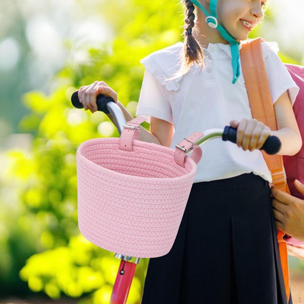 Kinderfahrradkorb Zubehör Dekoration, Gewebter Fahrradkorb vorne, für Kinder