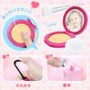 VBACALA Pretend Play Makeup Toy for Uncolored Makeup Pretend Play Toy with Storage Birthday Gift Girls, Set, Plastic, Lipstick, Mirror, Eyeshadow,