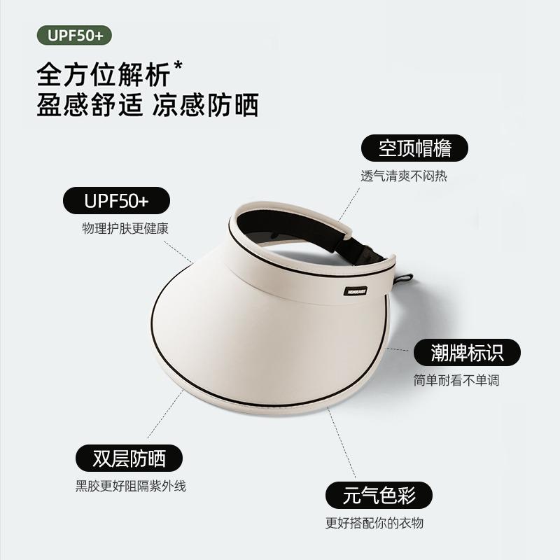 Summer Big Brim Sun Protection Hat Women's Anti-purple Line Empty Top Sun Hat Cycling Face Cover Sun Hat