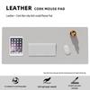 Extra Large Leather Cork Mouse and Keyboard Desk Pad for Office