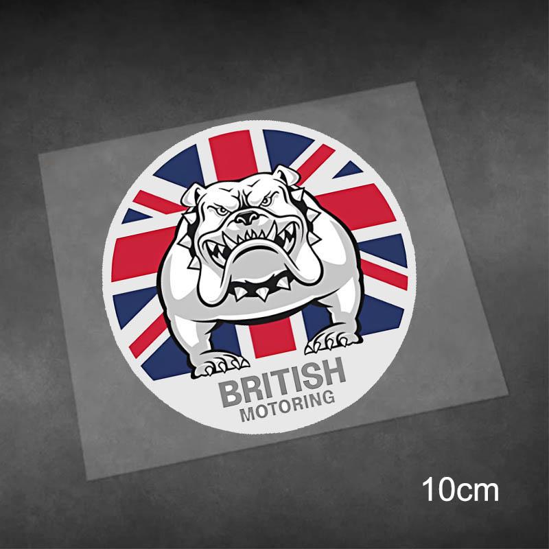 British Style Bulldog Car Motorcycle Modification Stickers Retro Reflective Decal Windshield Fuel Tank Helmet Waterproof Sticker