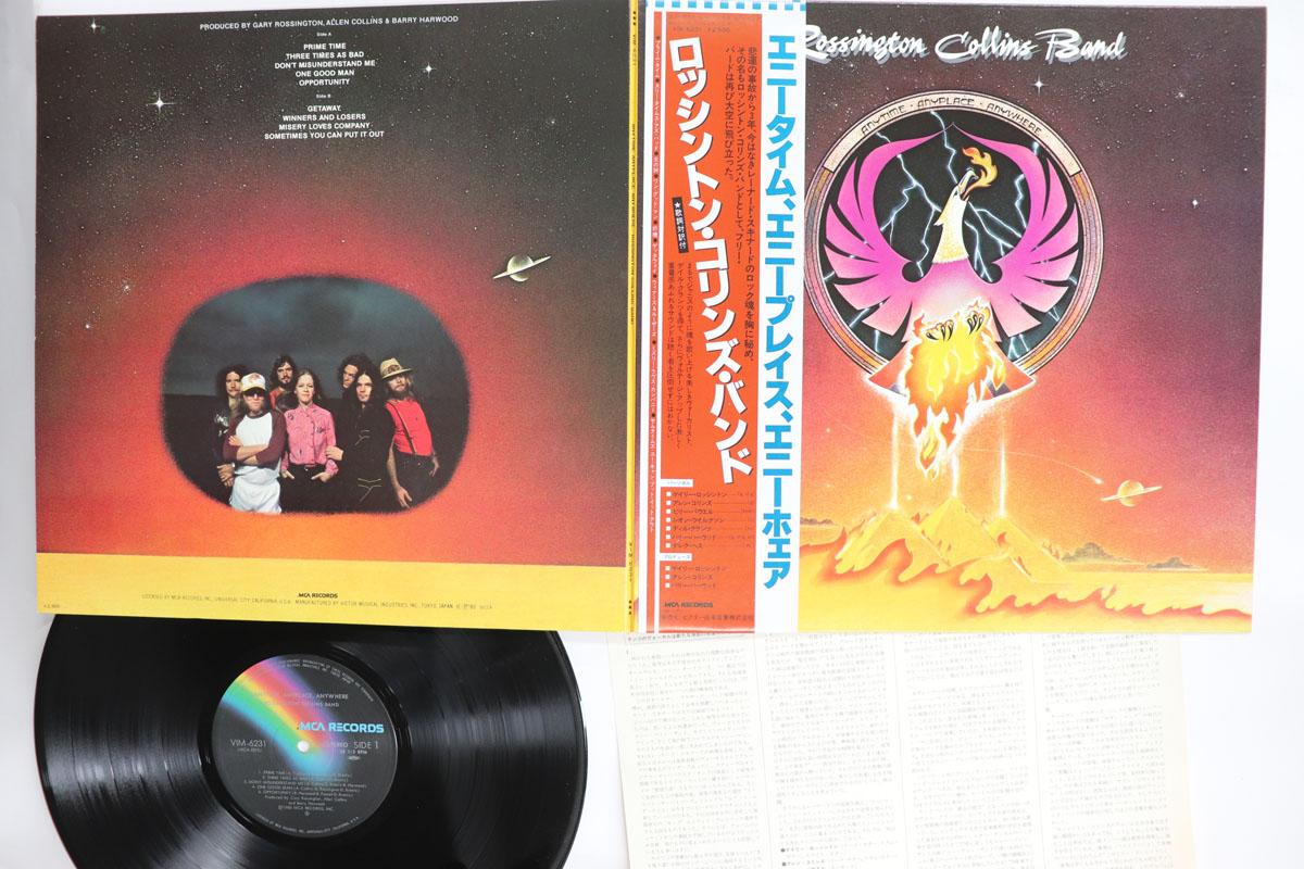 Виниловая пластинка ROSSINGTON COLLINS BAND  Anytime Anyplace Anywhere VIM6231 MCA 1980 Япония Obi Рок Б/у