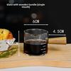 Espresso Extraction Measuring Cup with Scale, Coffee Liquid Ounce Cup, Glass Measuring Cup, Small Milk Cup with Wooden Handle